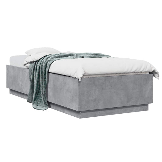 Bed Frame Concrete Grey 80 x 200 cm Engineered Wood