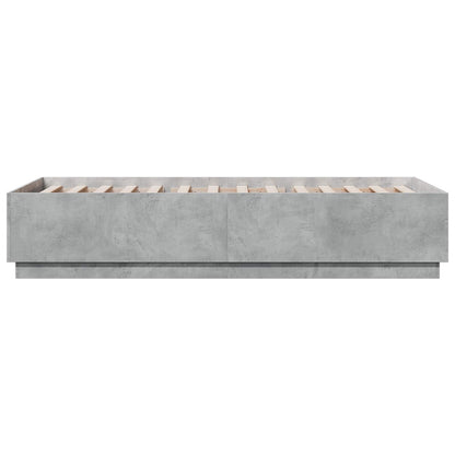 Bed Frame Concrete Grey 80 x 200 cm Engineered Wood