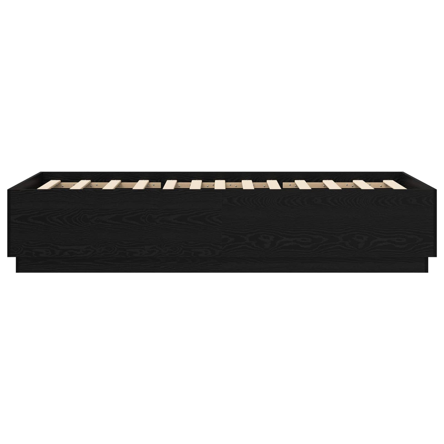 Bed Frame Black Oak 80 x 200 cm Engineered Wood