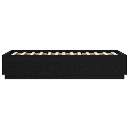 Bed Frame Black Oak 80 x 200 cm Engineered Wood