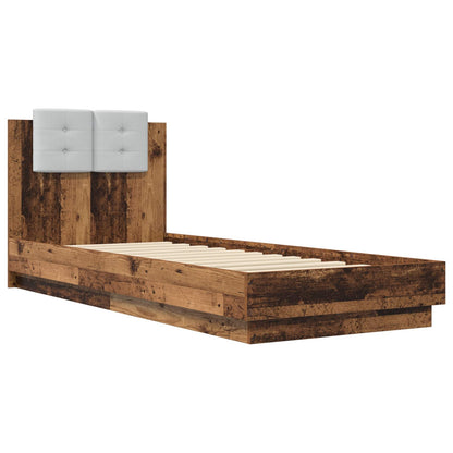 Bed Frame with Headboard Old Wood Engineered Wood
