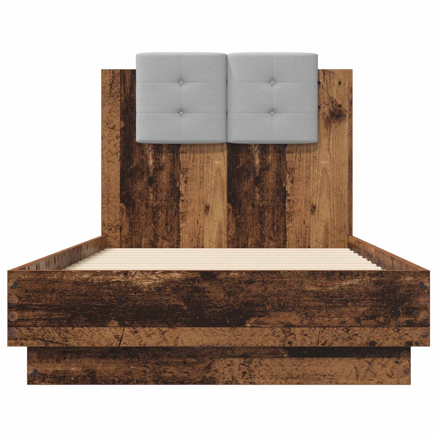 Bed Frame with Headboard Old Wood Engineered Wood