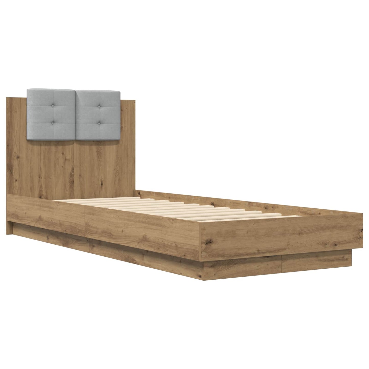 Bed Frame with Headboard Artisian Oak Engineered Wood