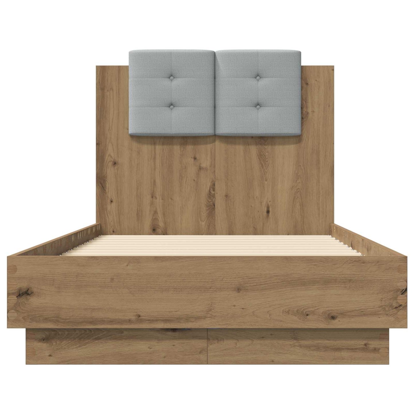 Bed Frame with Headboard Artisian Oak Engineered Wood