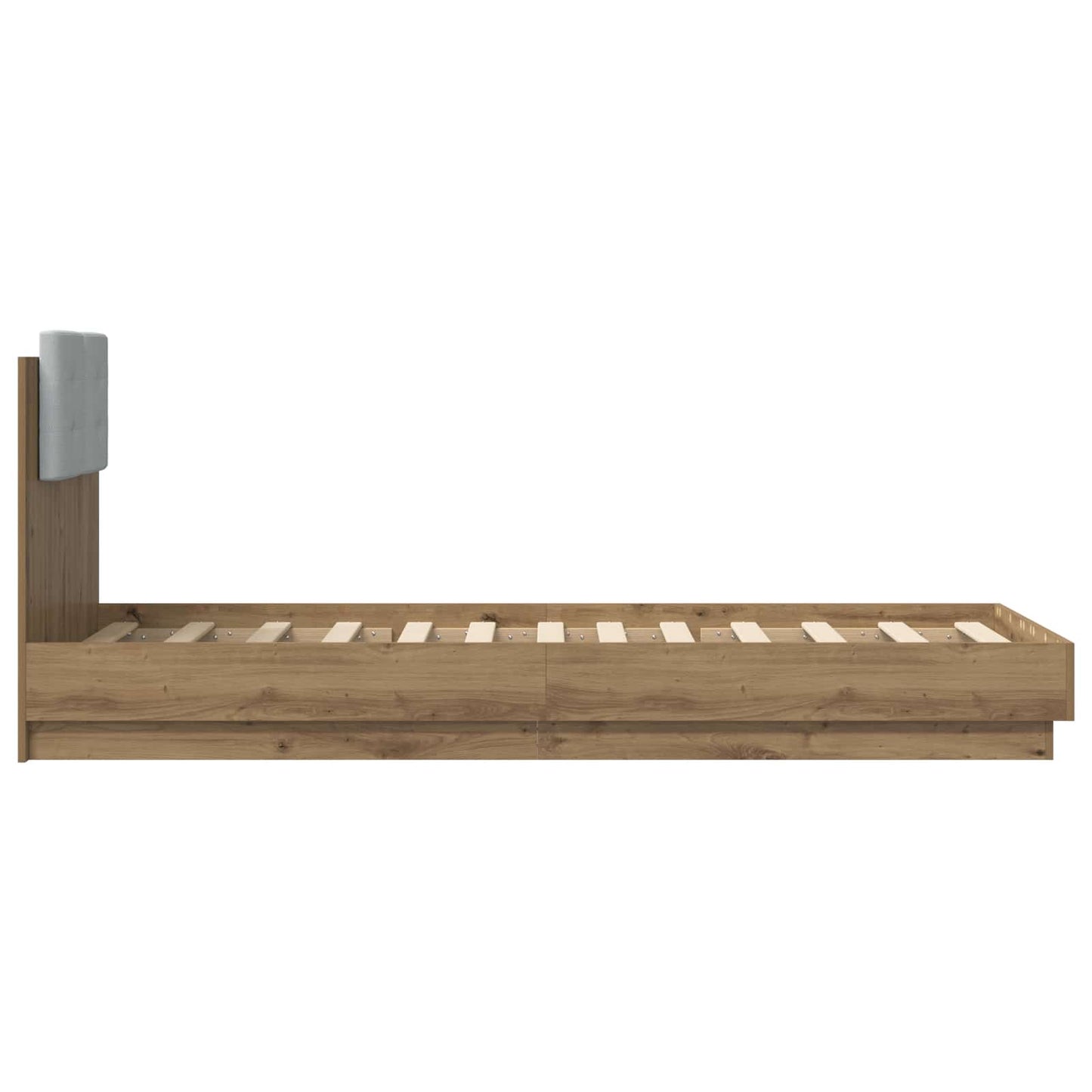 Bed Frame with Headboard Artisian Oak Engineered Wood