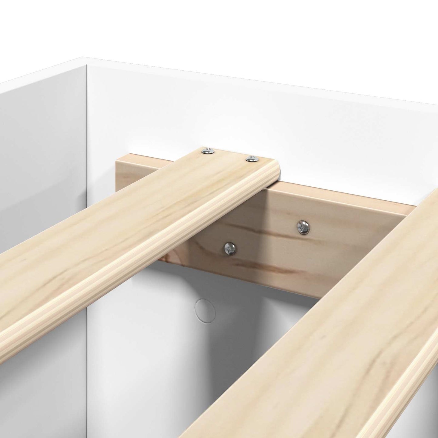 Bed Frame with Drawer with Storage 2 pcs White Engineered Wood