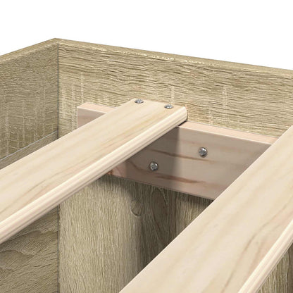Bed Frame with Drawer 2 pcs Sonoma Oak Engineered Wood
