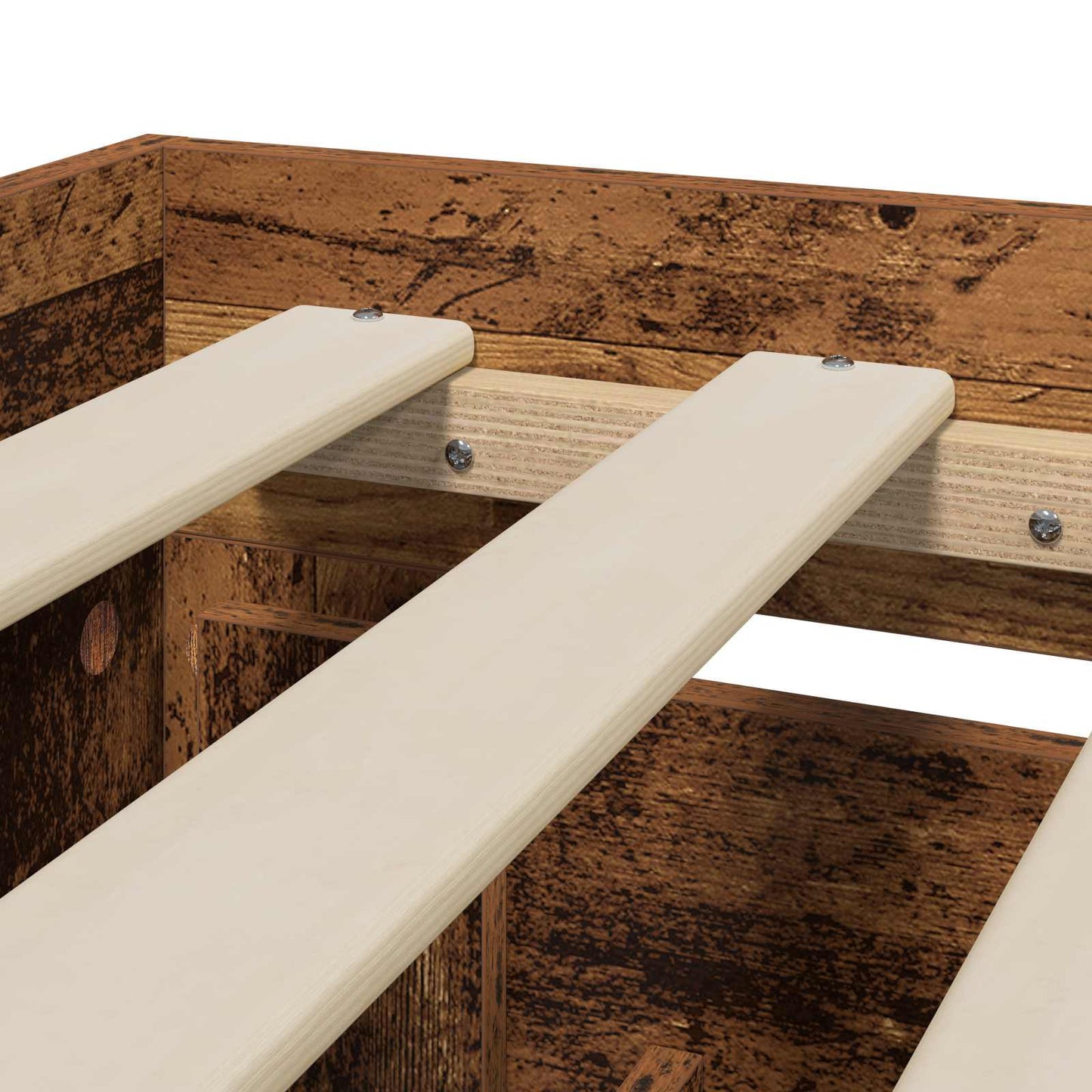 Bed Frame with Drawer 2 pcs Old Wood Engineered Wood