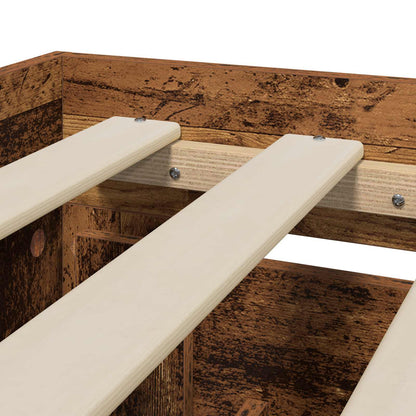 Bed Frame with Drawer 2 pcs Old Wood Engineered Wood