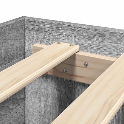 Bed Frame with Drawer 2 pcs Grey Sonoma Engineered Wood