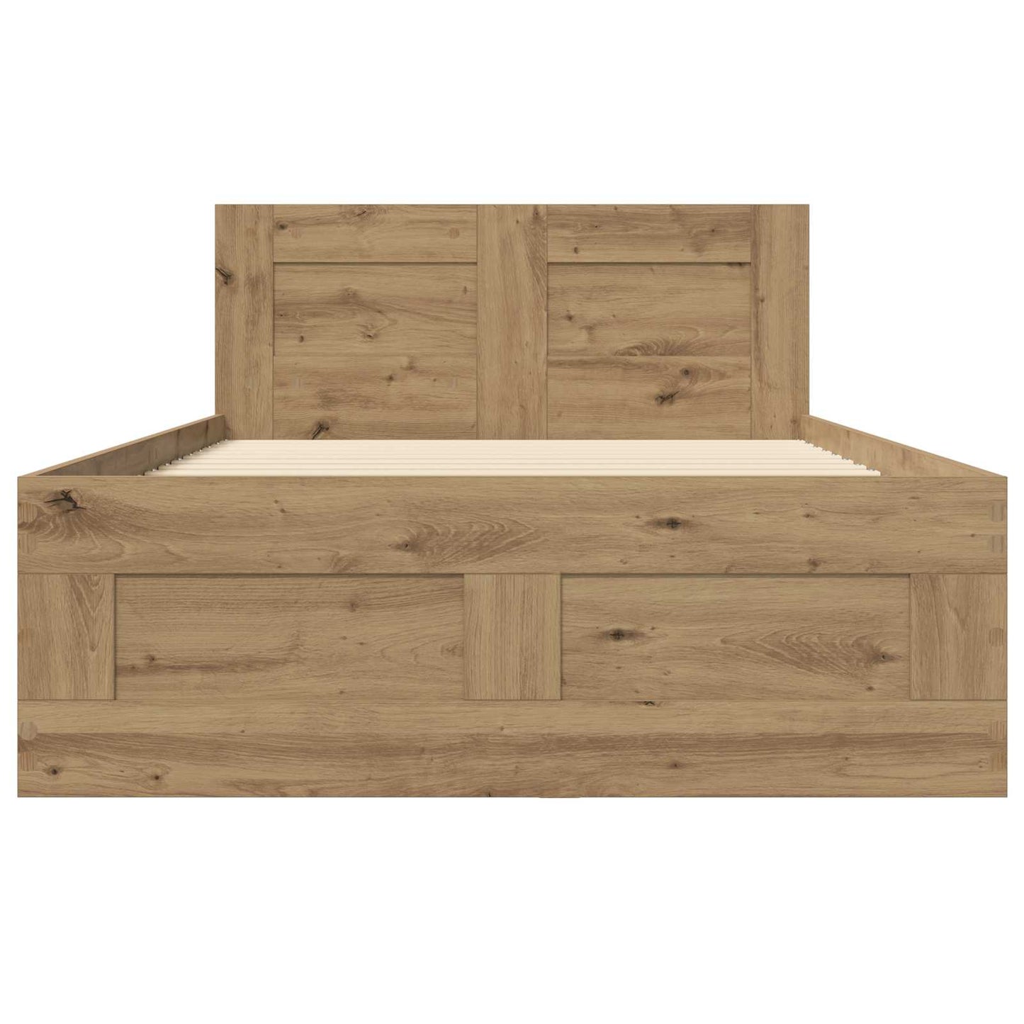 Bed Frame with Drawer 2 pcs Artisian Oak Engineered Wood