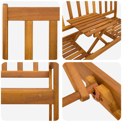 Garden bench 158 x 55 x 89 cm Solid Acacia Wood Natural