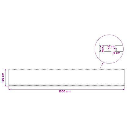 Tarpaulin with Eyelets 2 pcs Green 1.5 x 10 m 260 gsm PE