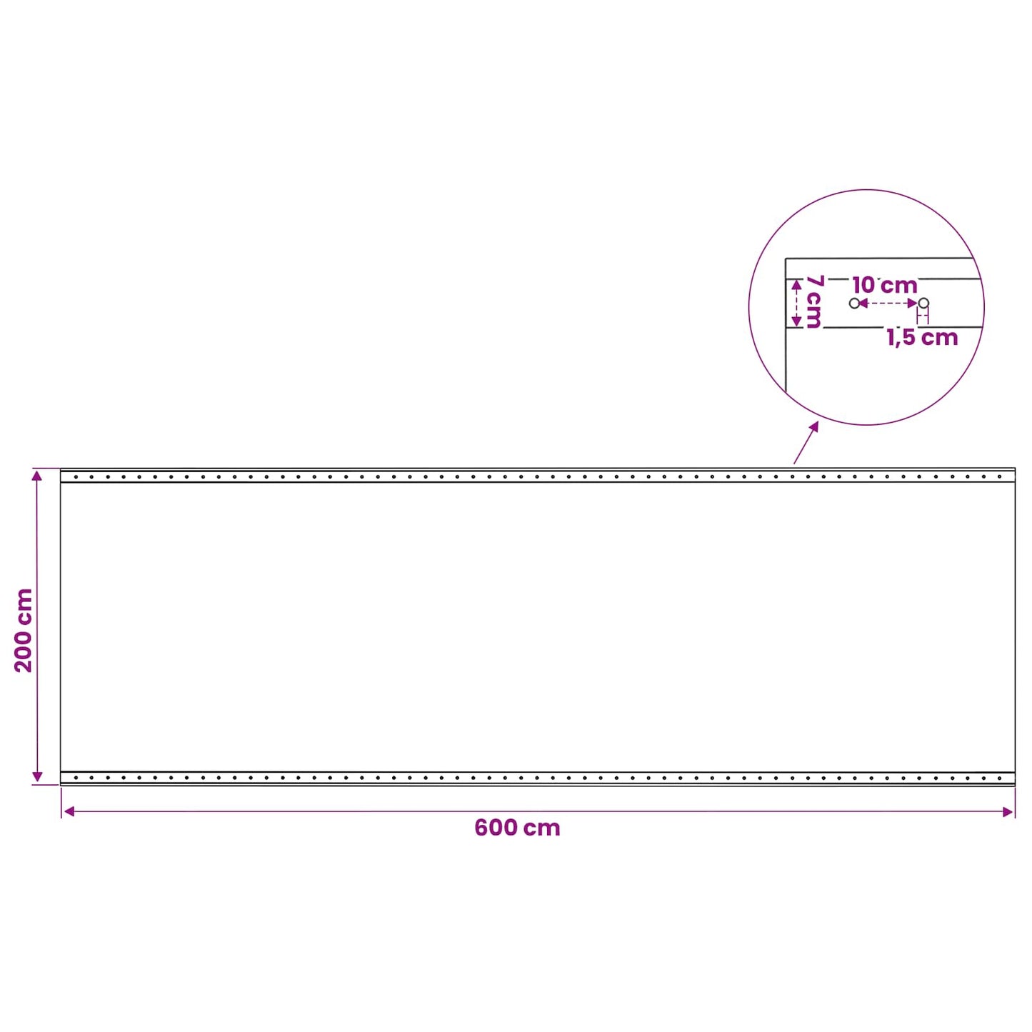 Tarpaulin with Eyelets 2 pcs Green 2 x 6 m 260 gsm PE