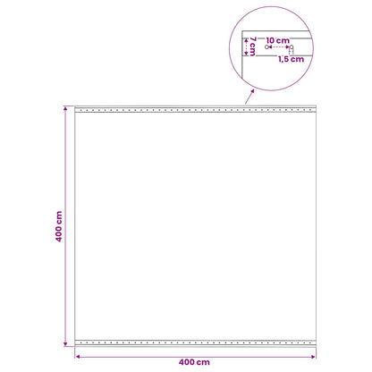 Tarpaulin with Eyelets 2 pcs Green 4 x 4 m 260 gsm PE