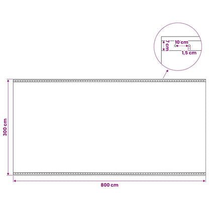 Tarpaulin with Eyelets 2 pcs Green 4 x 8 m 260 gsm PE