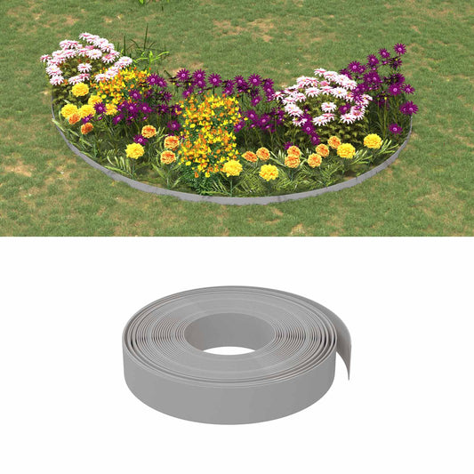 Garden Edging 25 m 10 cm PE Grey