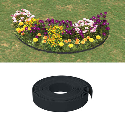 Garden Edging 25 m 10 cm PE Black