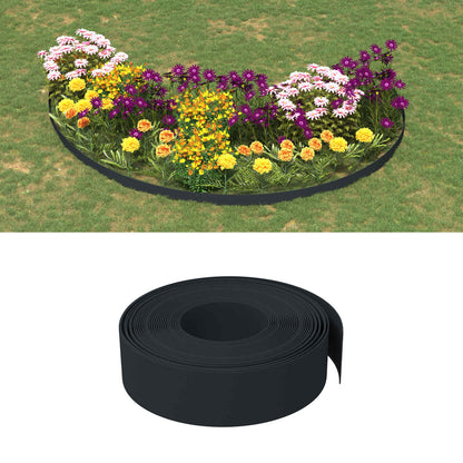 Garden Edging 25 m 15 cm PE Black