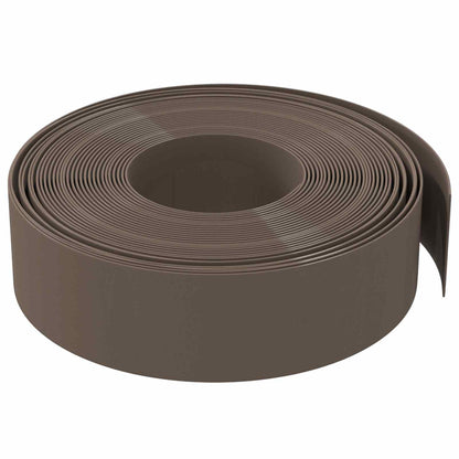 Garden Edging 25 m 15 cm PE Brown