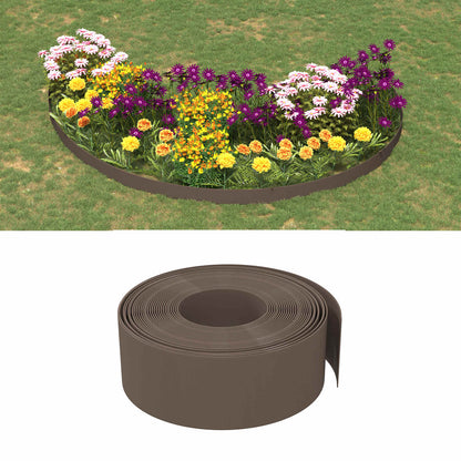 Garden Edging 25 m 20 cm PE Brown