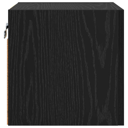 Wall Mounted TV Cabinet 4 pcs Black Oak 30.5 x 30 x 30 cm