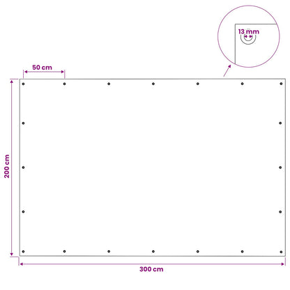 Tarpaulin with Eyelets Green 2 x 3 m 140 gsm PE