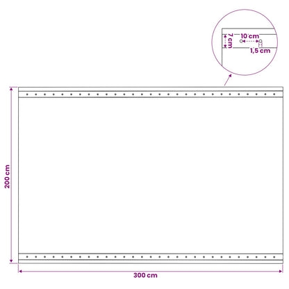 Tarpaulin with Eyelets Green 2 x 3 m 260 gsm PE