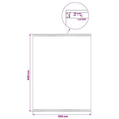 Tarpaulin with Eyelets Green 4 x 3 m 260 gsm PE