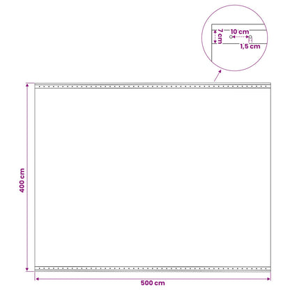 Tarpaulin with Eyelets Green 4 x 5 m 260 gsm PE