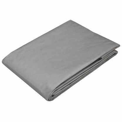 Tarpaulin with Eyelets Light Grey 8 x 10 m 180 gsm PE