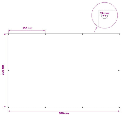 Tarpaulin with Eyelets Green 2 x 3 m 90 gsm PE