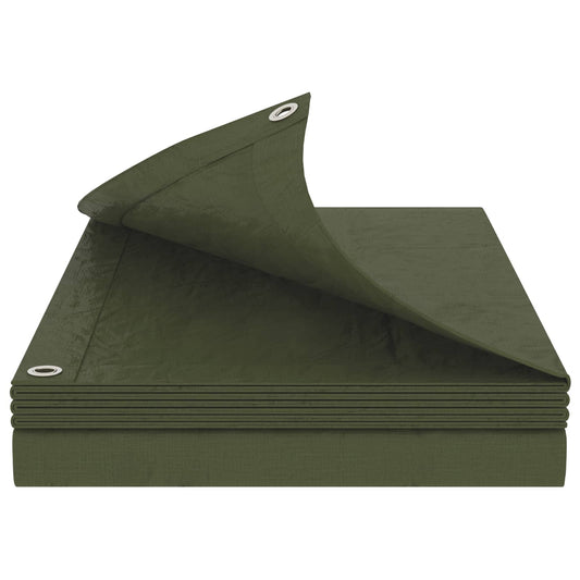 Tarpaulin with Eyelets Green 6 x 12 m 90 gsm PE