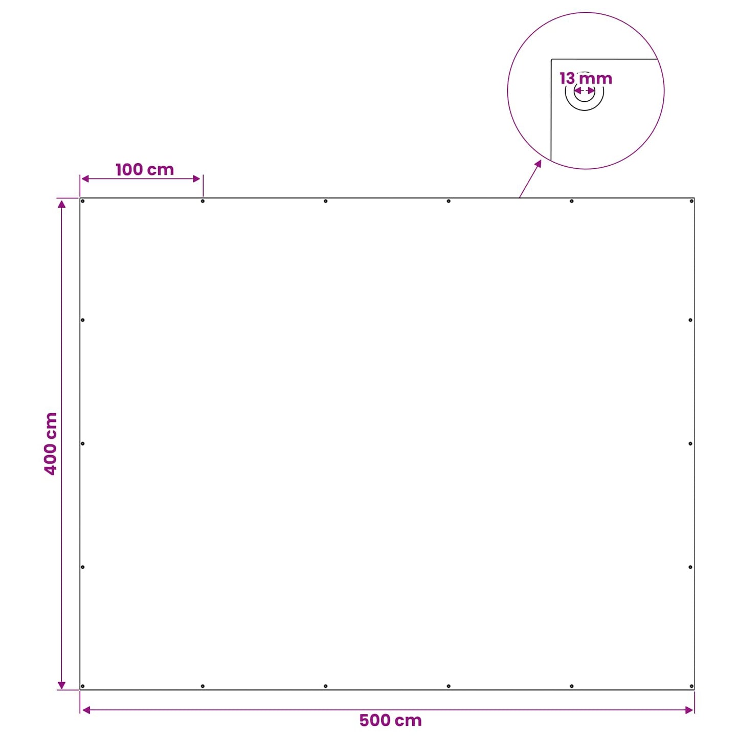 Tarpaulin with Eyelets Green 4 x 5 m 180 gsm PE