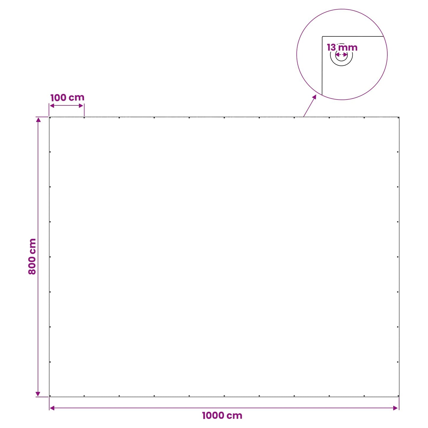 Tarpaulin with Eyelets Green 8 x 10 m 180 gsm PE