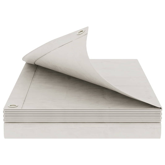 Tarpaulin with Eyelets White 6 x 10 m 180 gsm PE