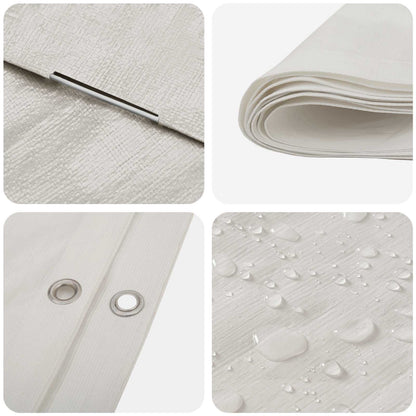 Tarpaulin with Eyelets White 6 x 12 m 180 gsm PE