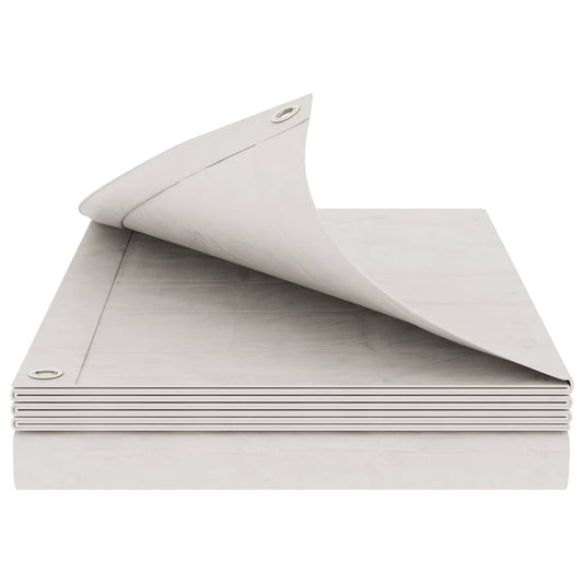 Tarpaulin with Eyelets White 4 x 8 m 260 gsm PE