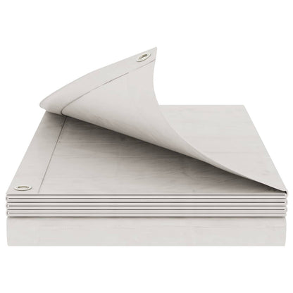 Tarpaulin with Eyelets White 6 x 8 m 260 gsm PE