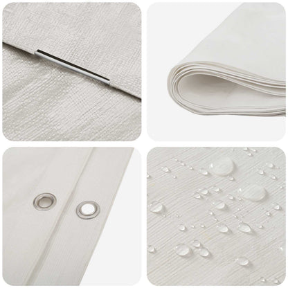 Tarpaulin with Eyelets White 8 x 8 m 260 gsm PE