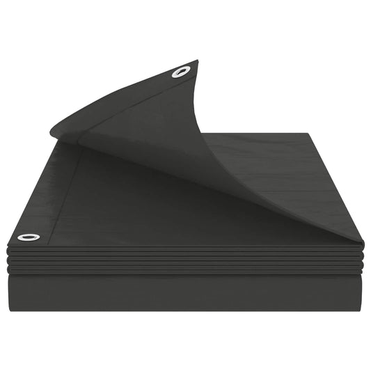 Tarpaulin with Eyelets Anthracite Grey 6 x 10 m 90 gsm PE