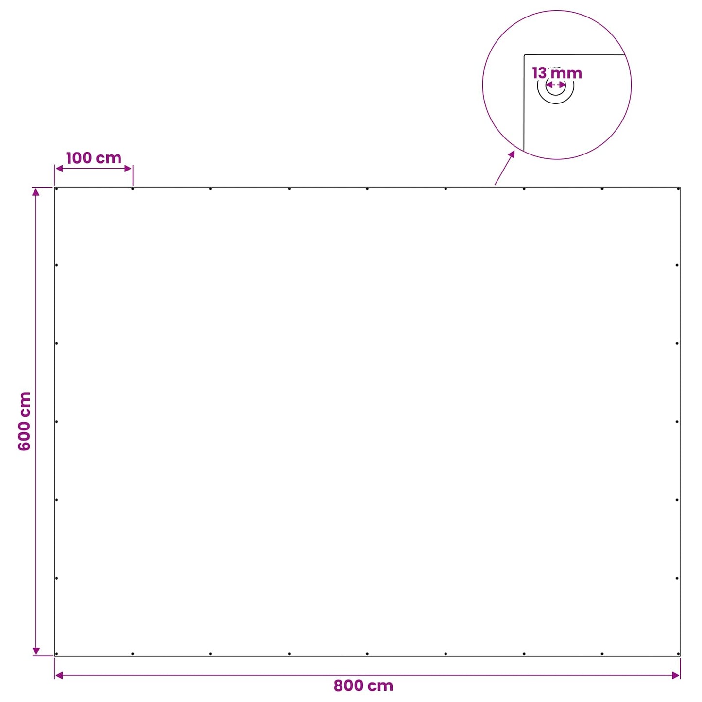 Tarpaulin with Eyelets Anthracite Grey 6 x 8 m 180 gsm PE