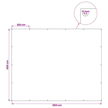 Tarpaulin with Eyelets Anthracite Grey 4 x 5 m 260 gsm PE