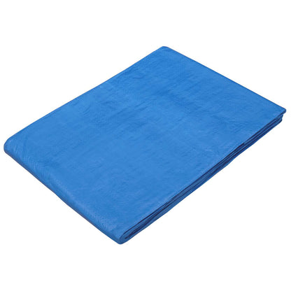 Tarpaulin with Eyelets Blue 8 x 10 m 90 gsm PE