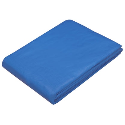Tarpaulin with Eyelets Blue 6 x 12 m 180 gsm PE