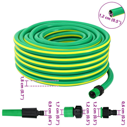 Garden Hose 5-Ply Green and Yellow 1 / 2'' 20 m PVC