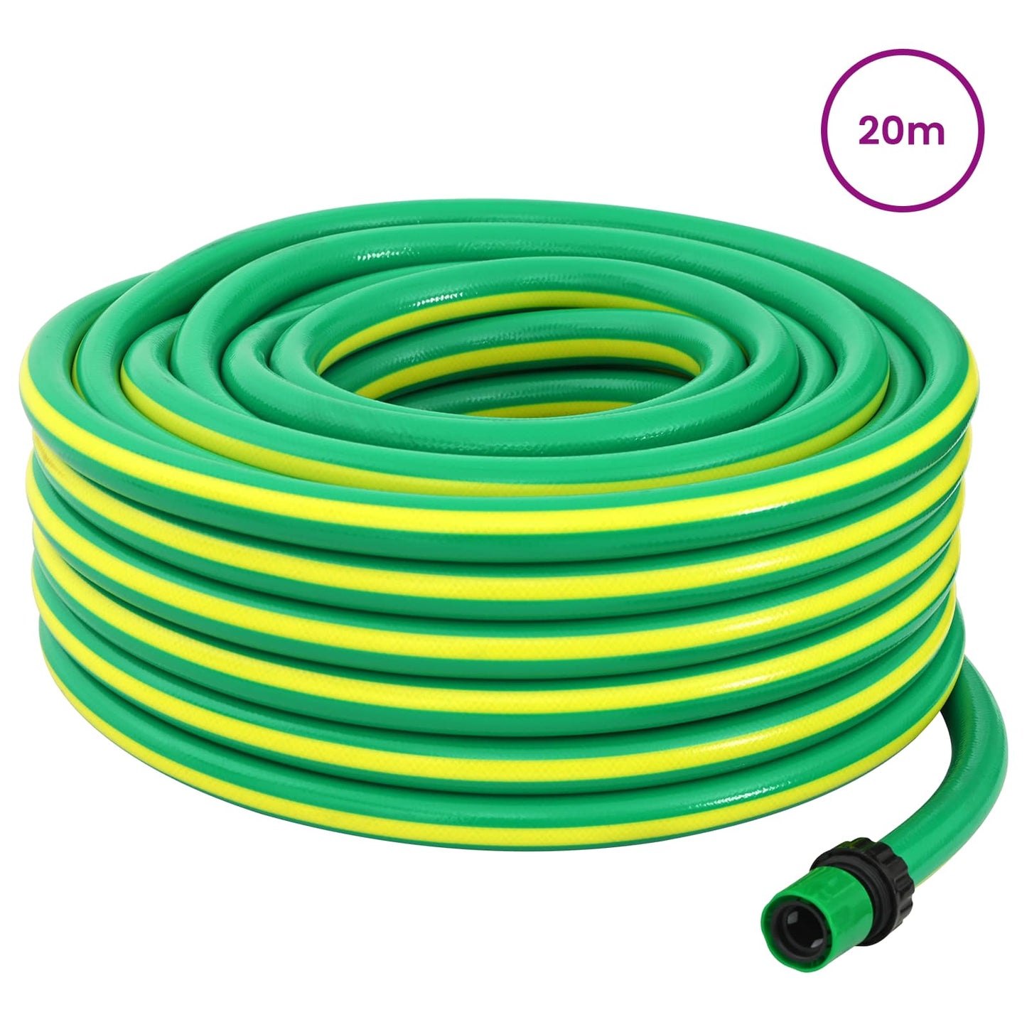 Garden Hose 5-Ply Green and Yellow 1 / 2'' 20 m PVC