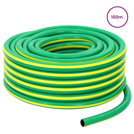 Garden Hose 5-Ply Green and Yellow 19 mm PVC