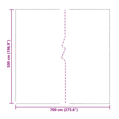 Tarpaulin Transparent 7 x 5 m PE