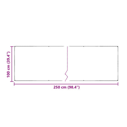 Tarpaulin 350 gsm Transparent 2.5 x 1 m PVC